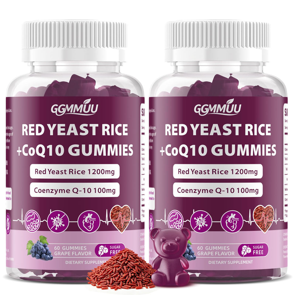 Red Yeast Rice with CoQ10 Gummies 1200mg Sugar Free 120 Count Y717878