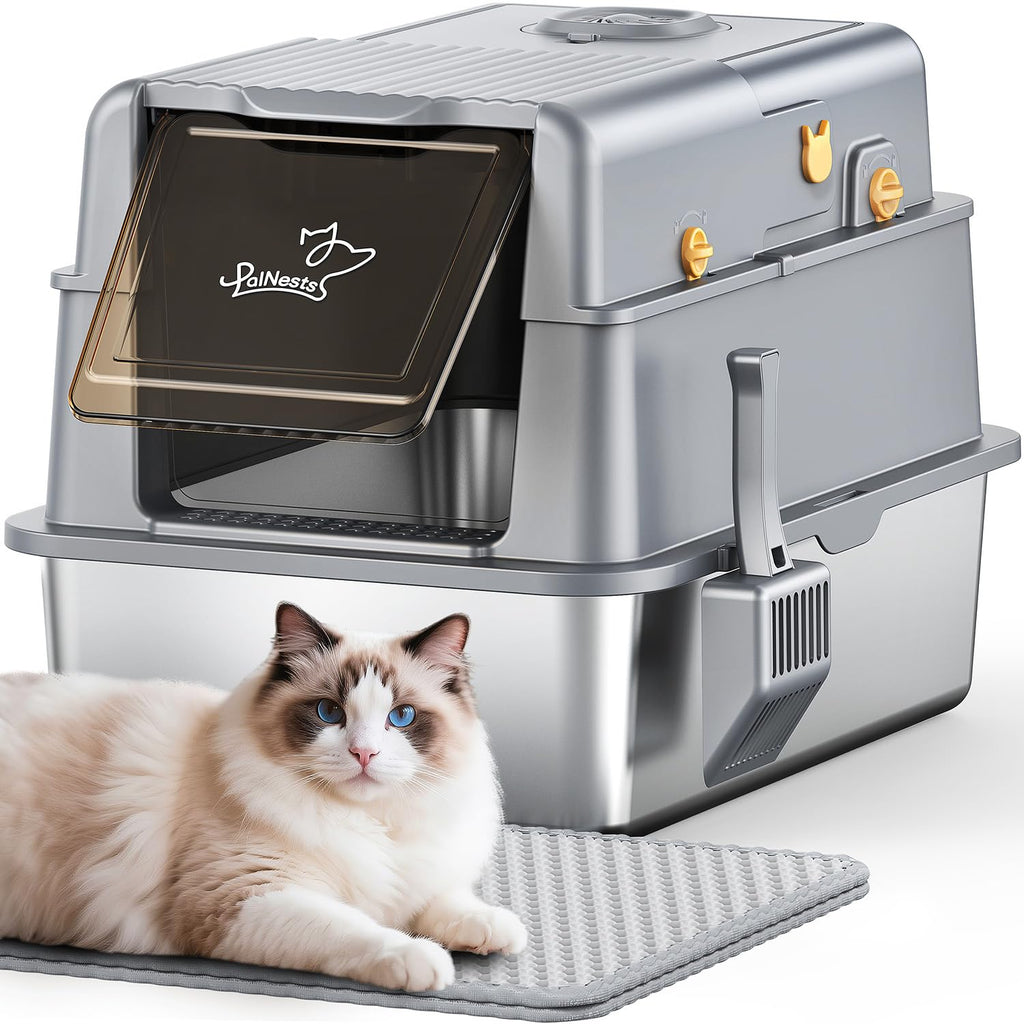 Stainless Steel Litter Box with Lid F233