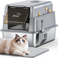 Stainless Steel Litter Box with Lid F233