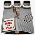 XXL Gray Double-Layer Cat Litter Mat D905