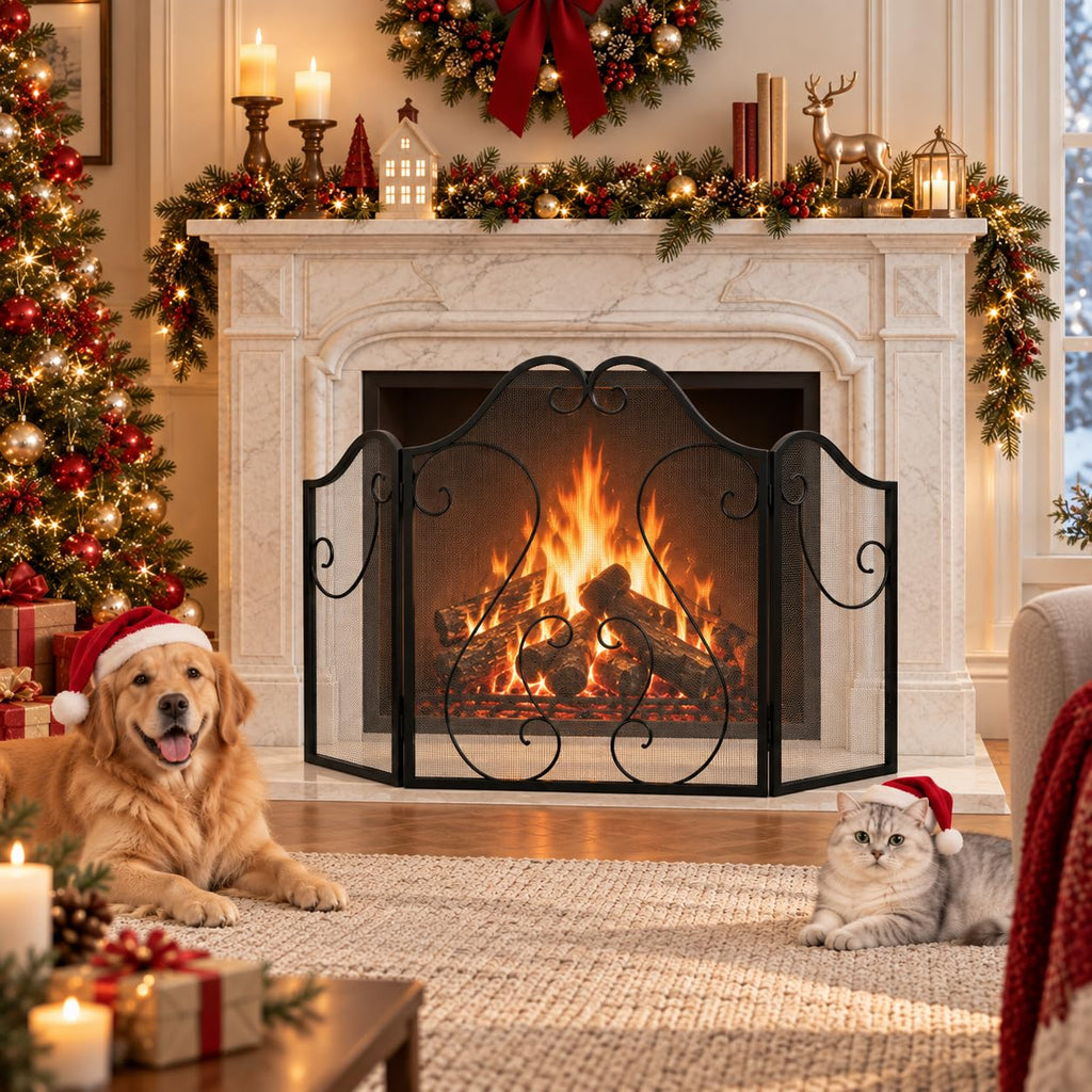 Foldable Fireplace Screen J231727