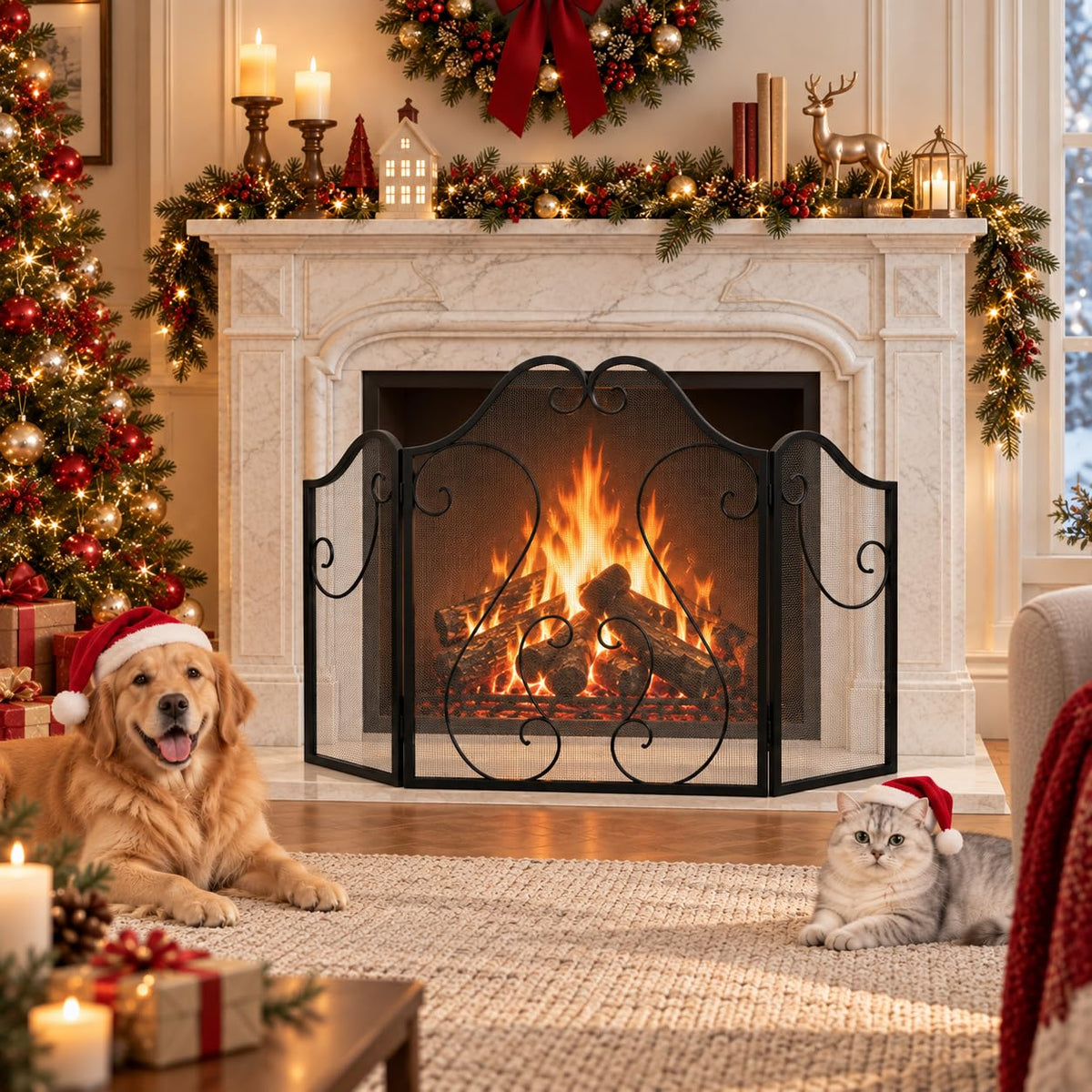 Foldable Fireplace Screen J231727