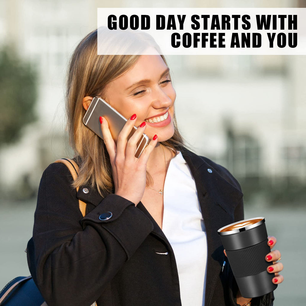 4 Pack 16 Oz Travel Coffee Mug with Lid O498385