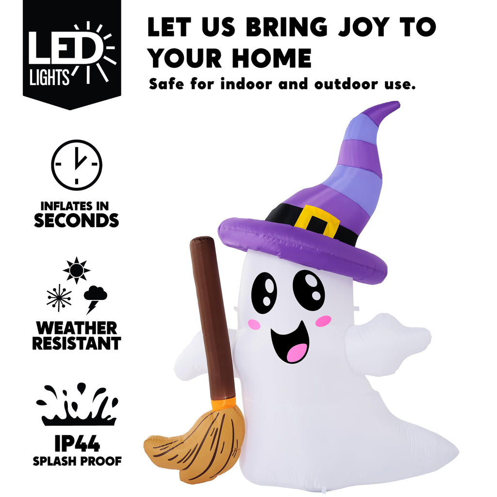 Halloween Inflatables Ghost Outdoor Decorations with LED U6390