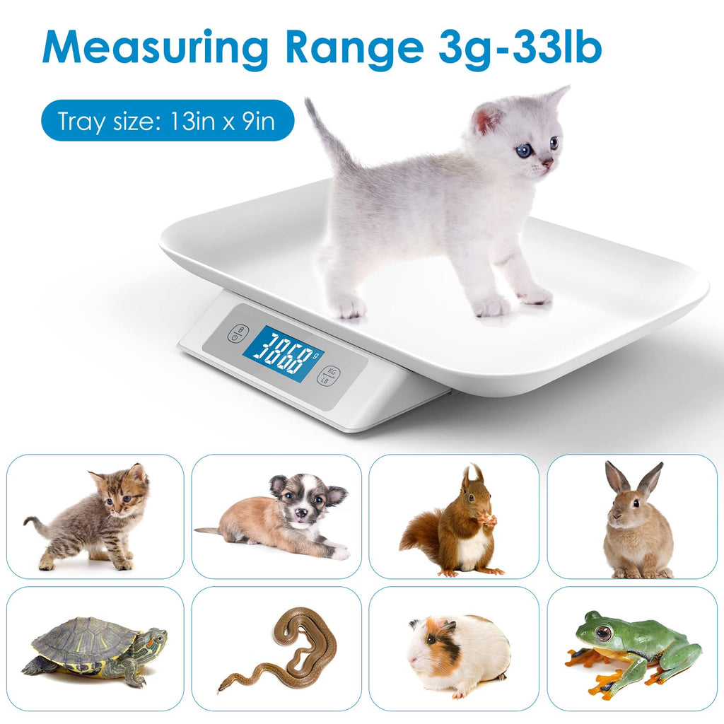 Digital Pet Scale for Small Cats and Animals Grey U609533