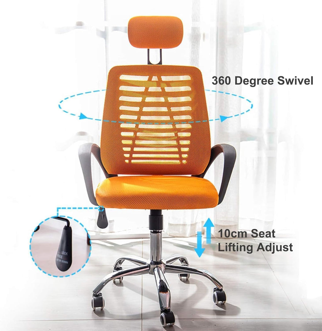 Ergonomic High Back Office Chair with Lumbar Support Orange G608