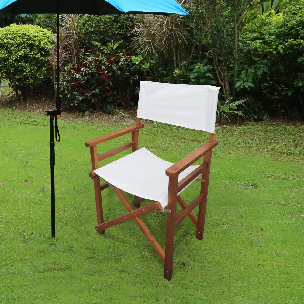 Black Canvas Director's Chair 2pcs Set Y406095