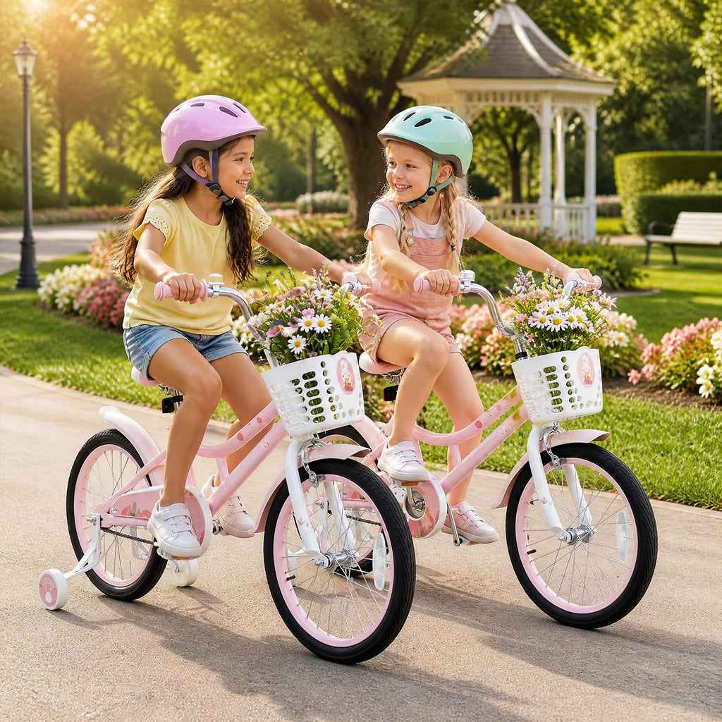 18 Inch Girls Bike with Basket F32858