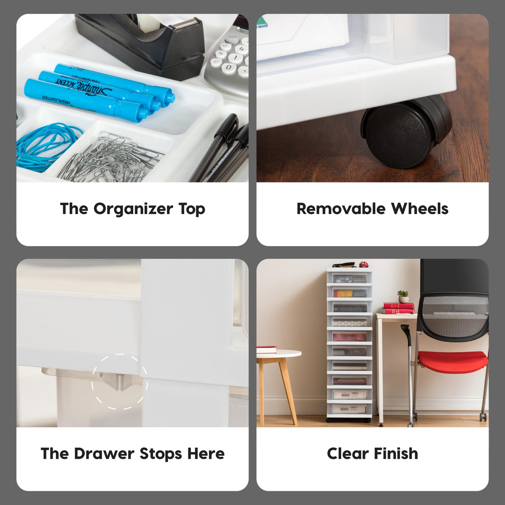 10 Drawer Rolling Storage Cart J667