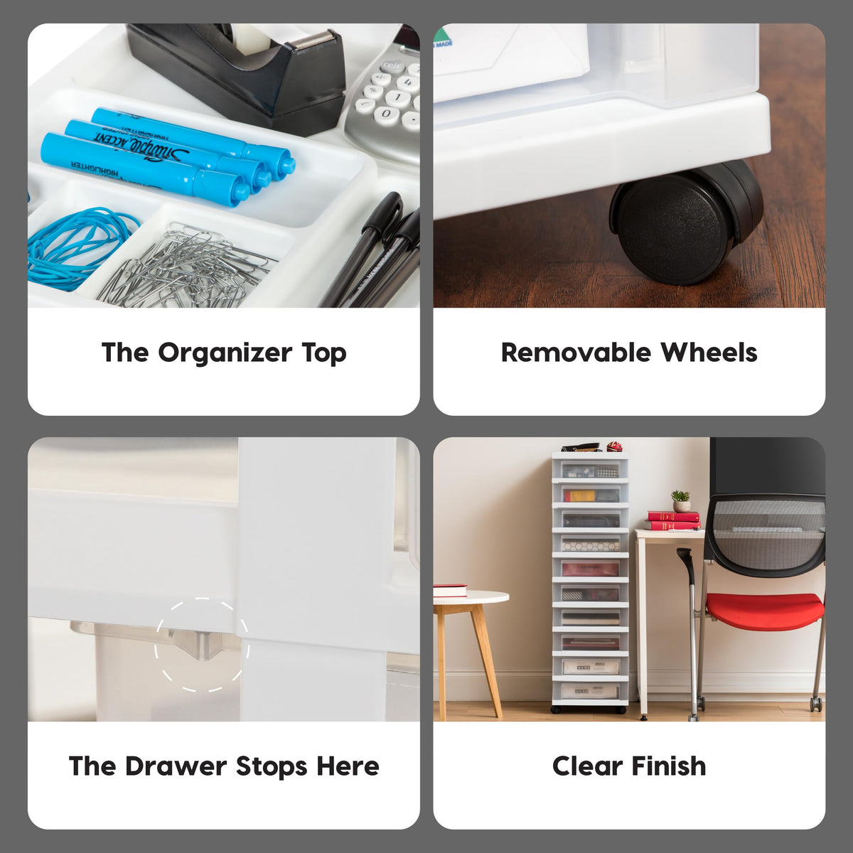 10 Drawer Rolling Storage Cart J667