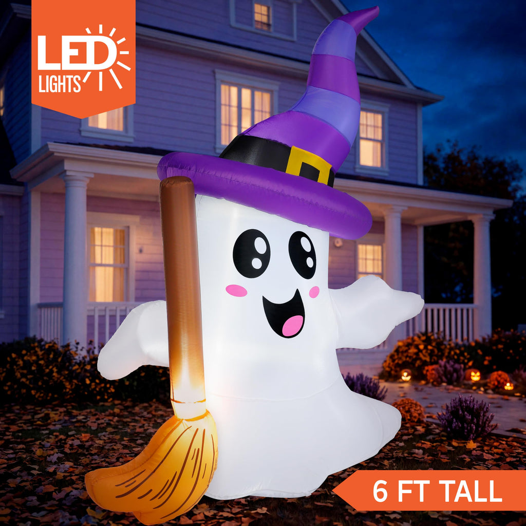 Halloween Inflatables Ghost Outdoor Decorations with LED U6390