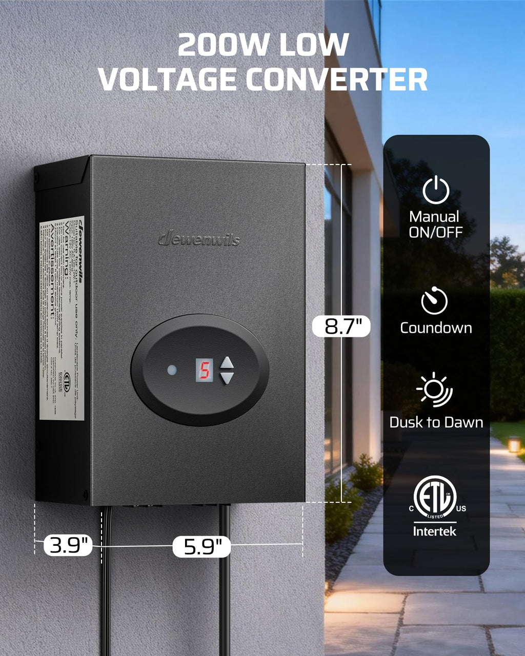 200W Low Voltage Landscape Transformer S792