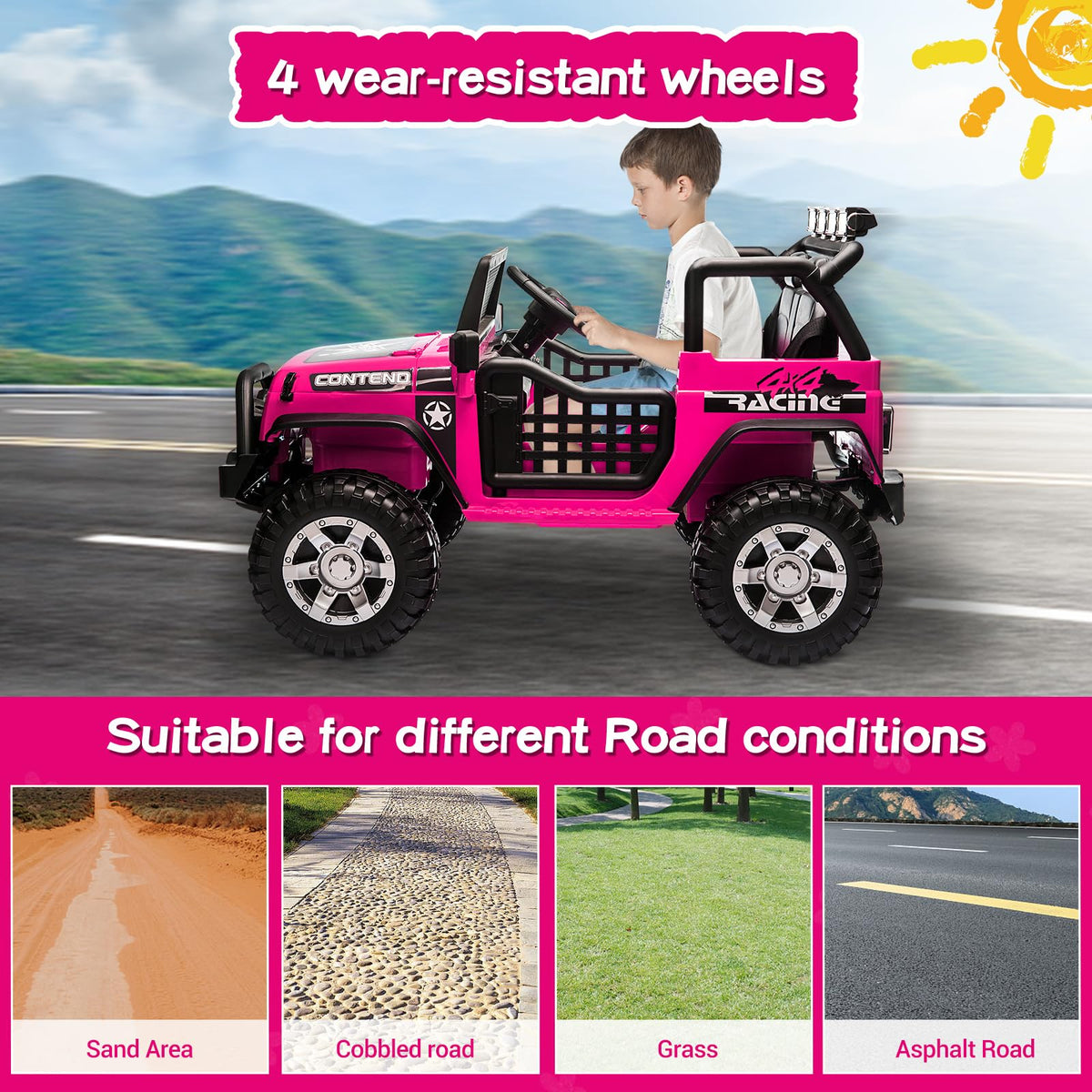 2 Seater Electric Car for Kids with Parent Remote H693973
