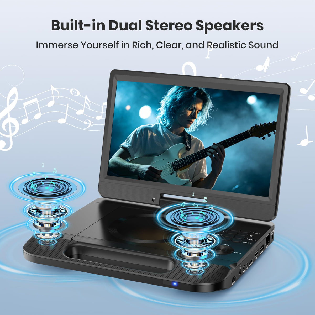 12.5" Portable Blu-ray Player with 10.5" 1080P Swivel Screen G817454