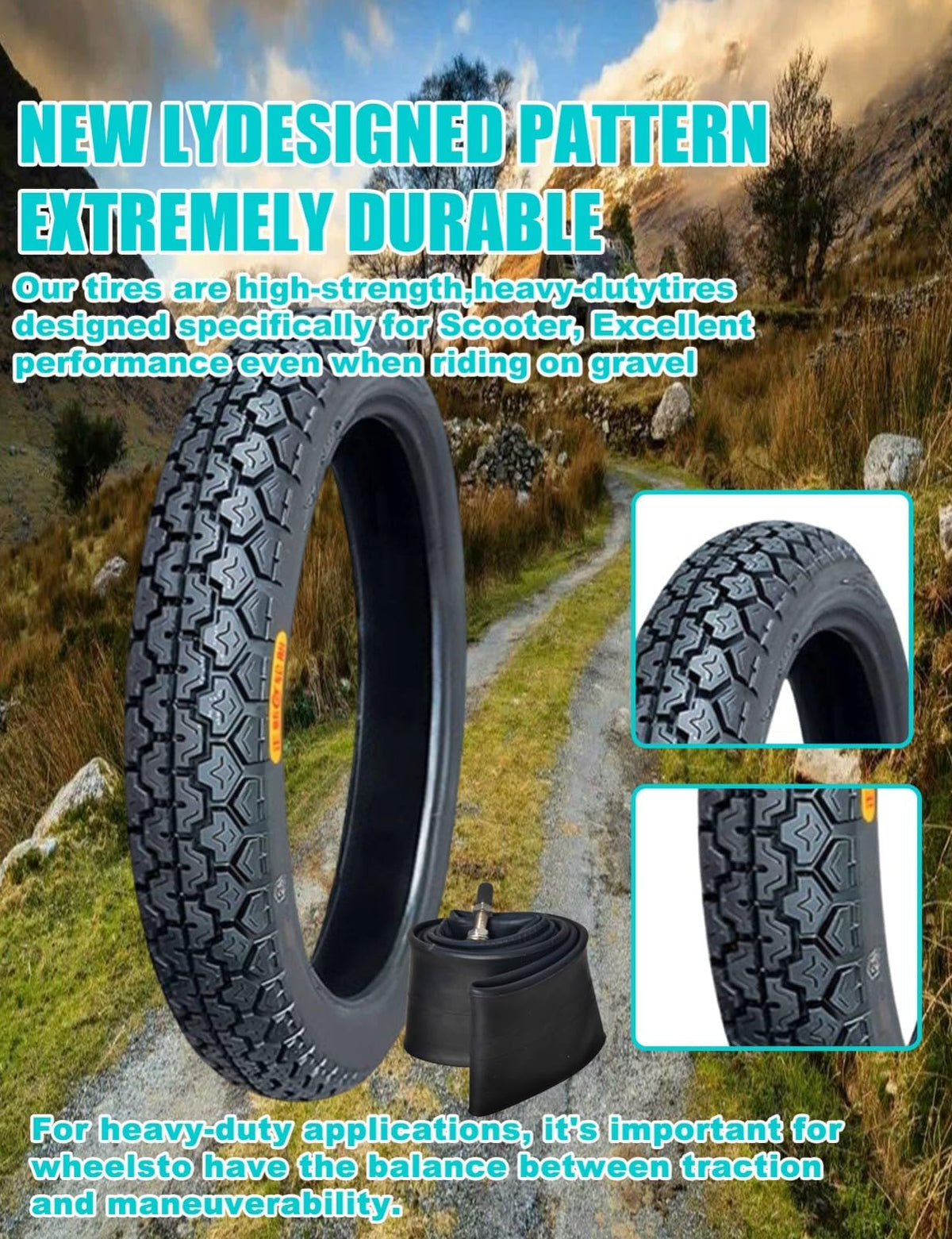 17 Dirt Bike Tire and Tube Set E385