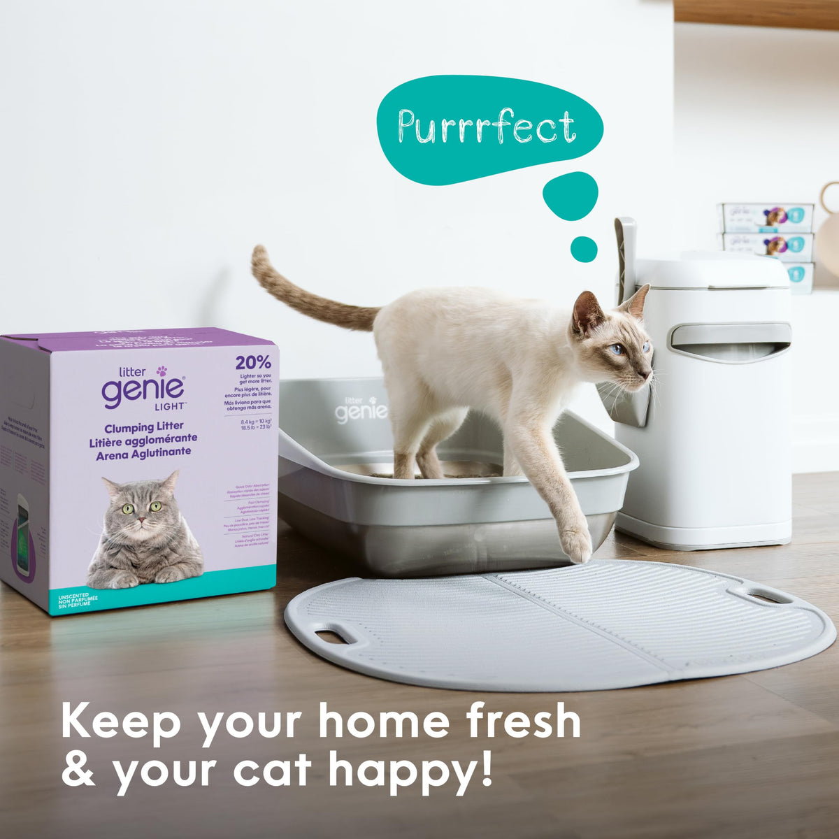 Light Clumping Cat Litter 18.5 lb Unscented Low Dust C931
