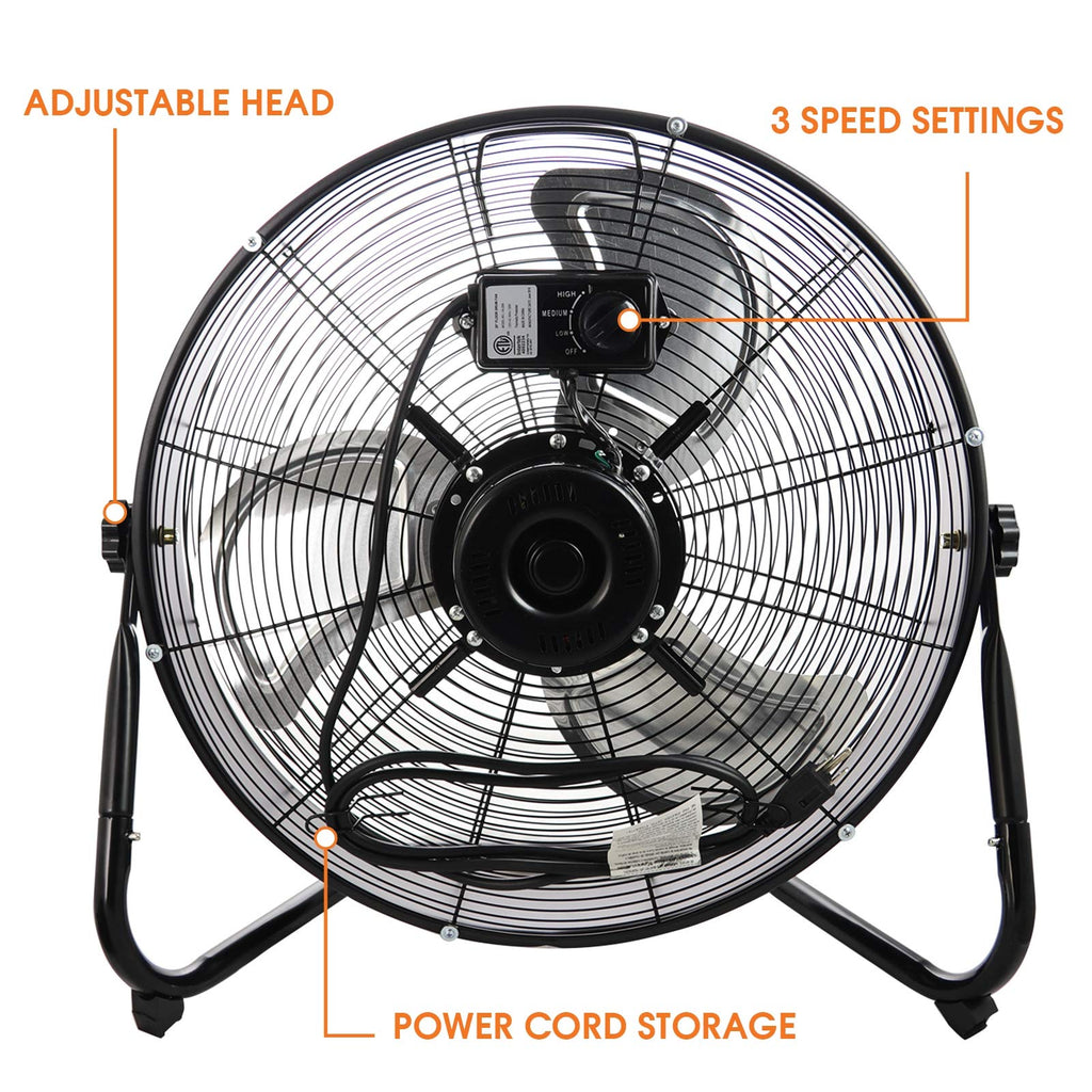 20" Industrial Floor Drum Fan with 3 Speed B4561