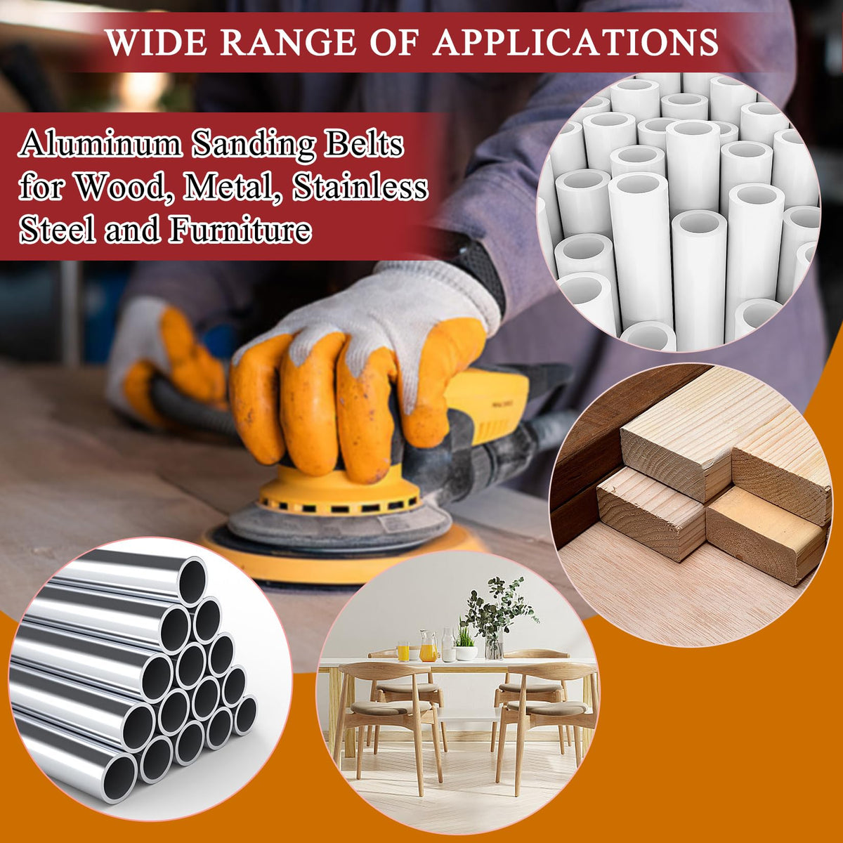 4 x 36 inch 11 Pc Sanding Belts and 6" Self Stick Sanding Disc Set G832