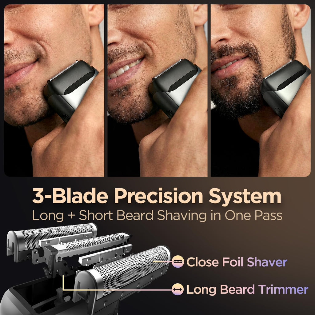 Portable Mini Electric Foil Shaver with Case H46492