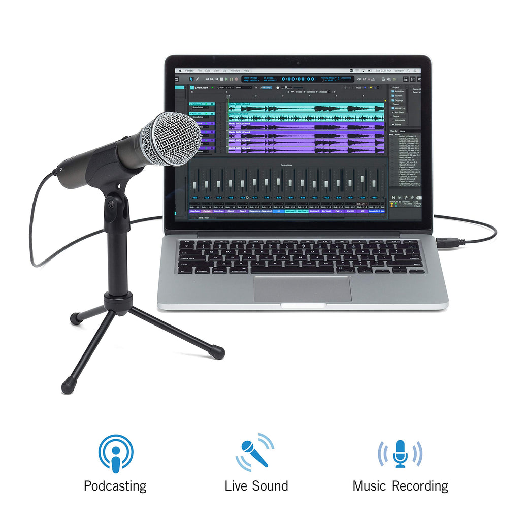 USB/XLR Dynamic Microphone Recording and Podcasting Pack M23325