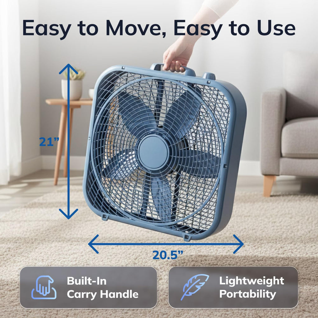 20" 3-Speed Weather-Resistant Box Fan D1738