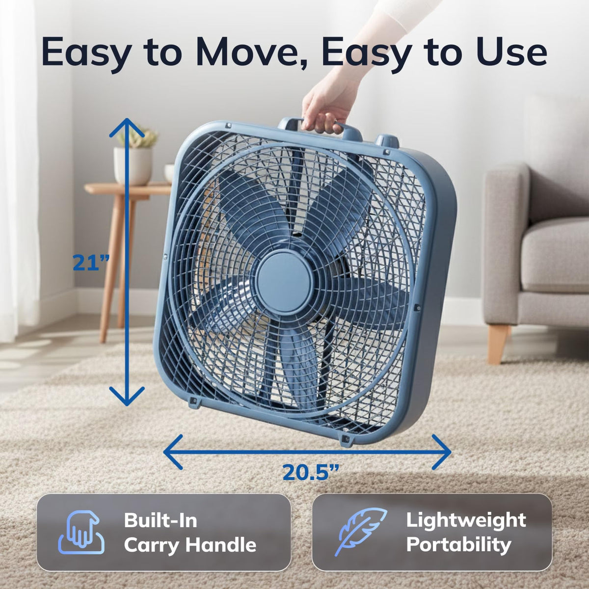 20" 3-Speed Weather-Resistant Box Fan D1738