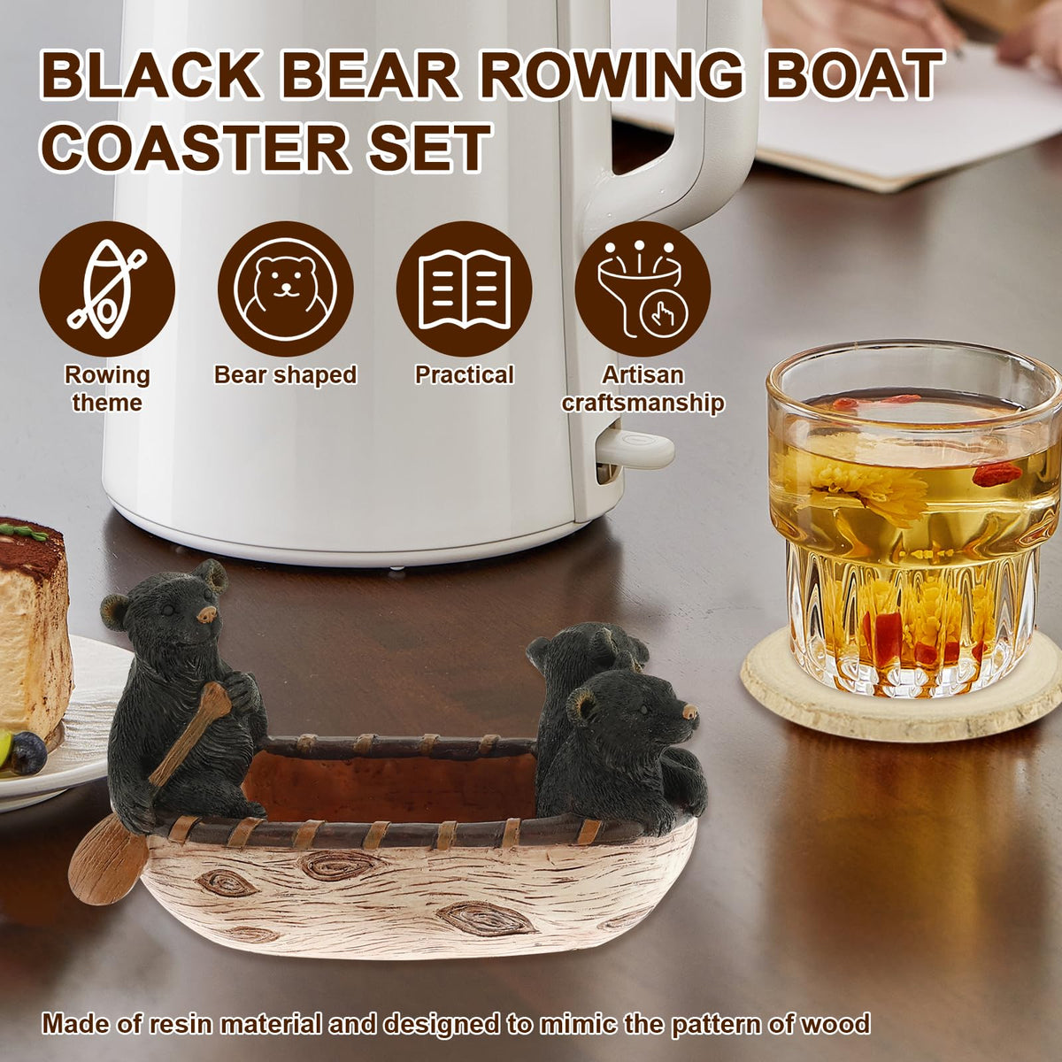 Black Bear Coasters Set of 5 M258259
