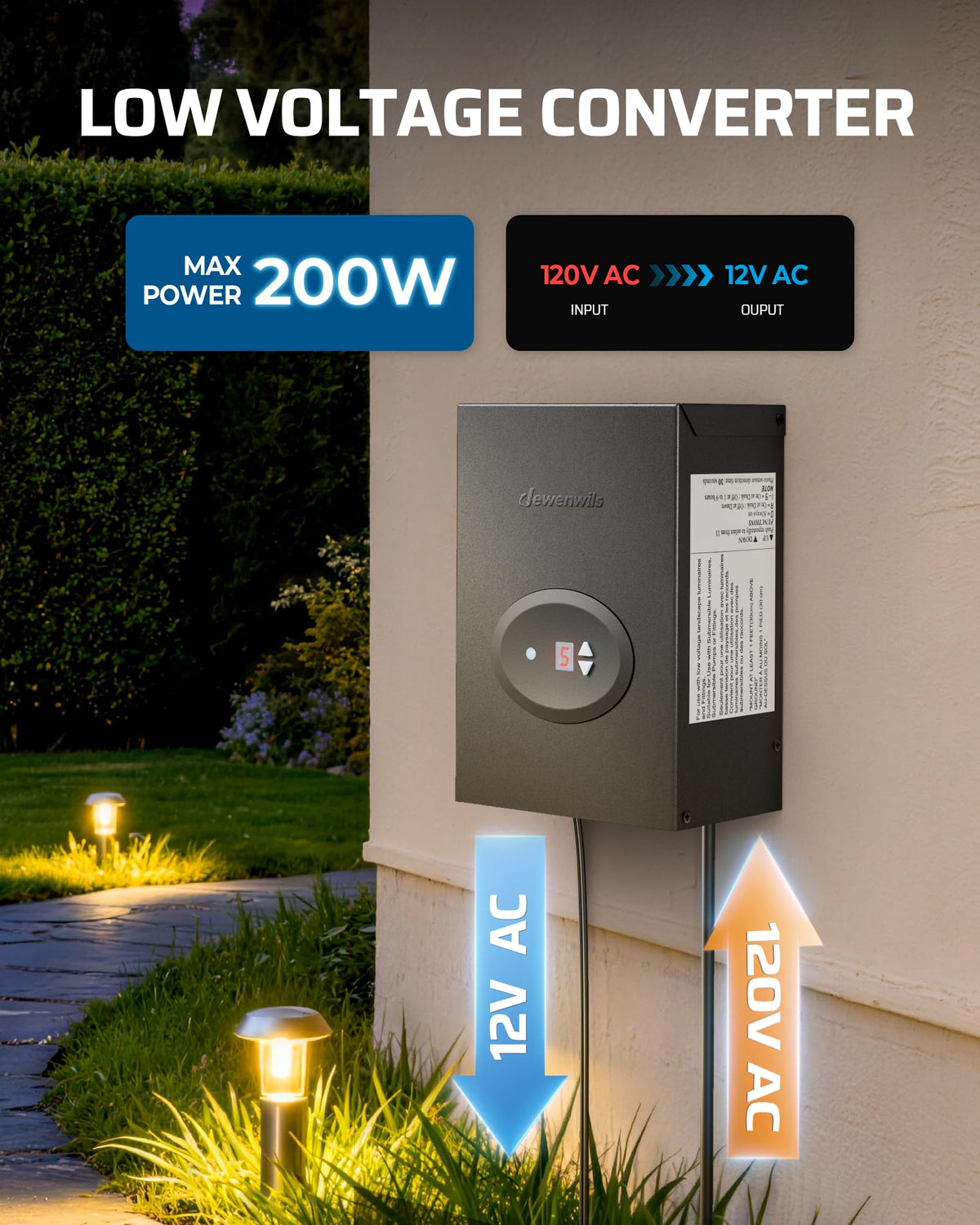 200W Low Voltage Landscape Transformer S792