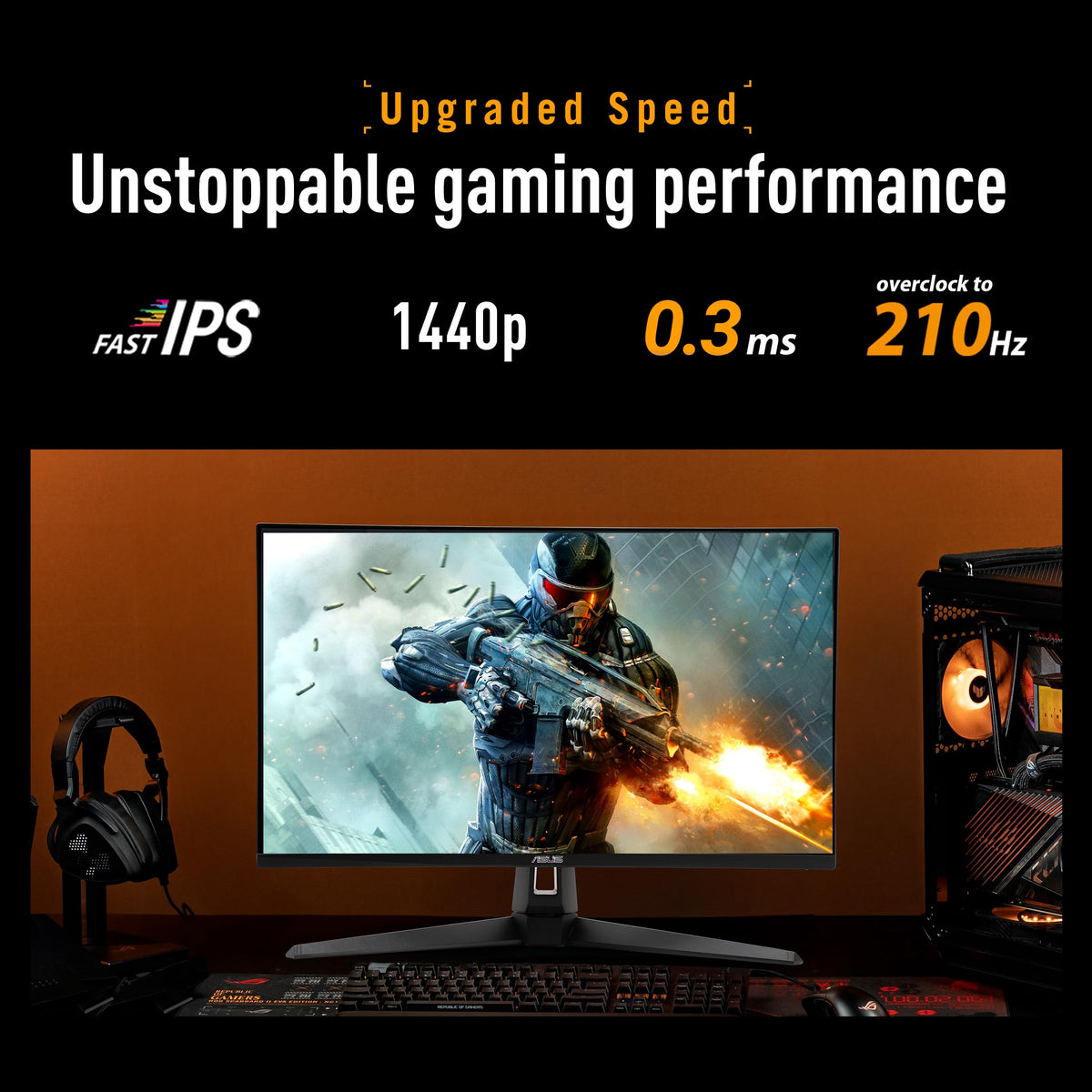 27 Inch 1440p 210Hz Gaming Monitor S407