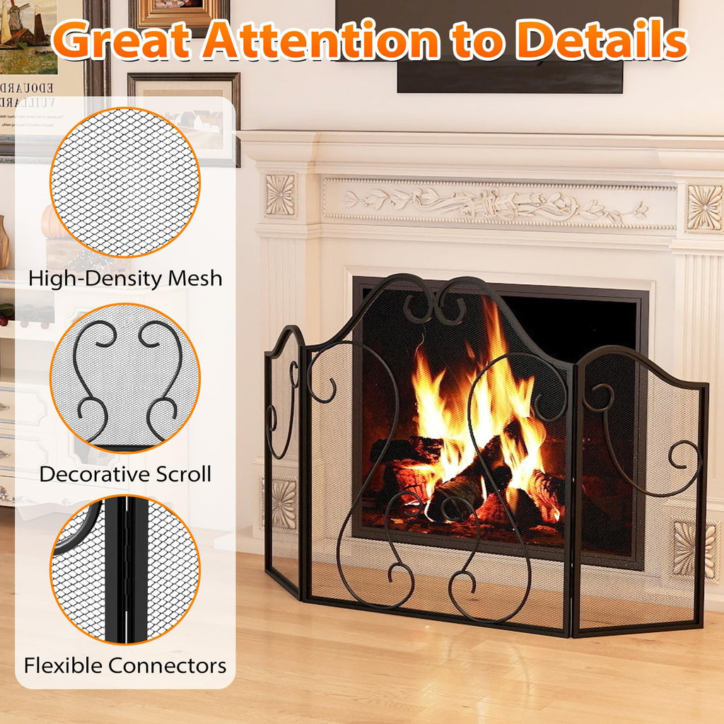 Foldable Fireplace Screen J231727