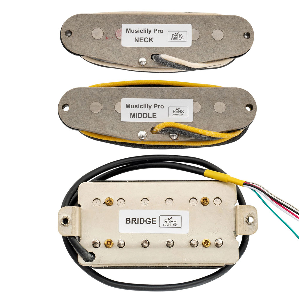 Alnico 5 Staggered Guitar Pickups Set Black J7567