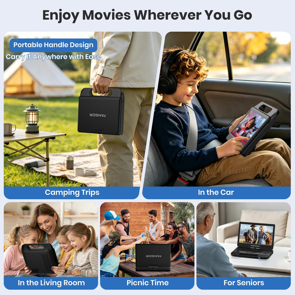 12.5" Portable Blu-ray Player with 10.5" 1080P Swivel Screen G817454