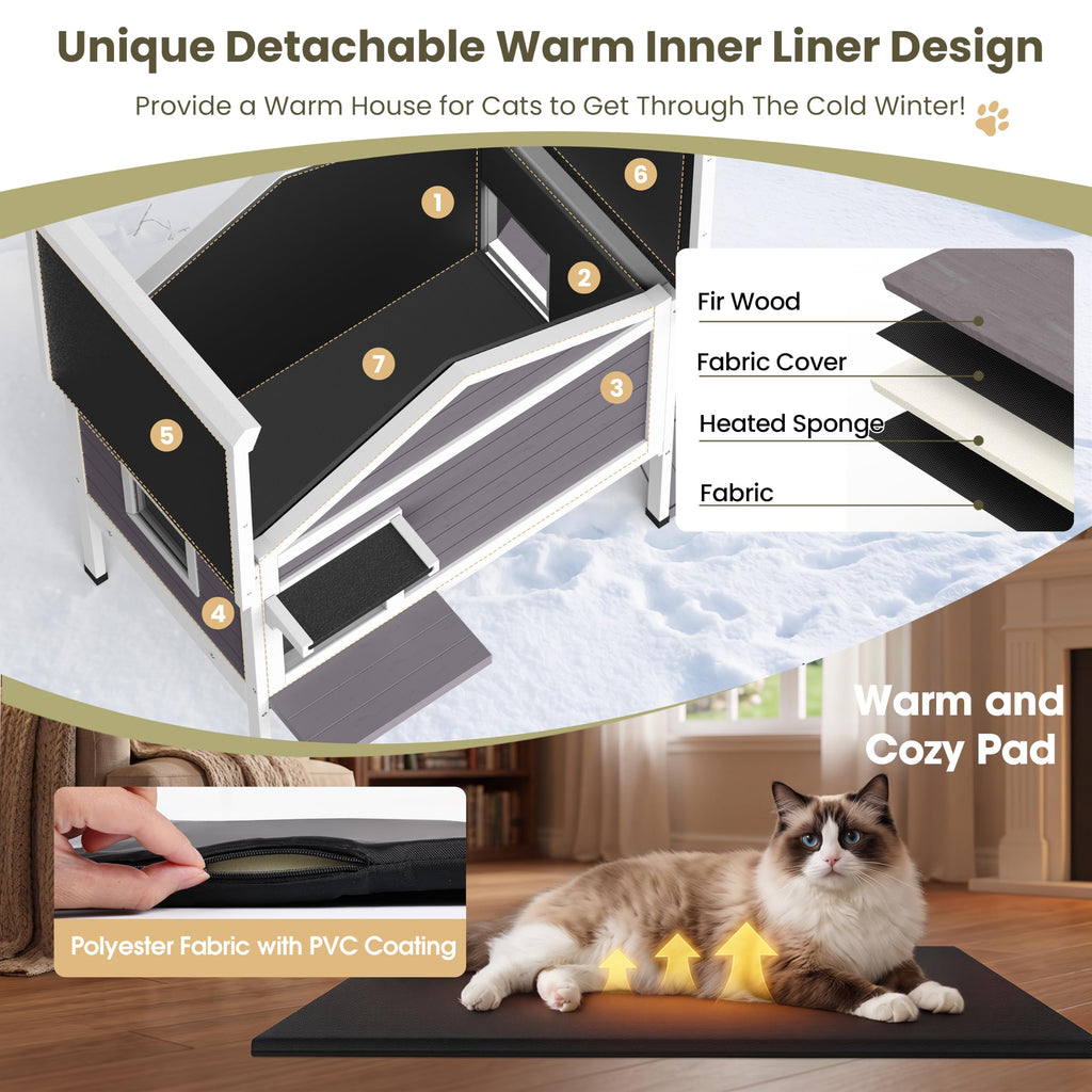 Insulated Outdoor Cat House Z778