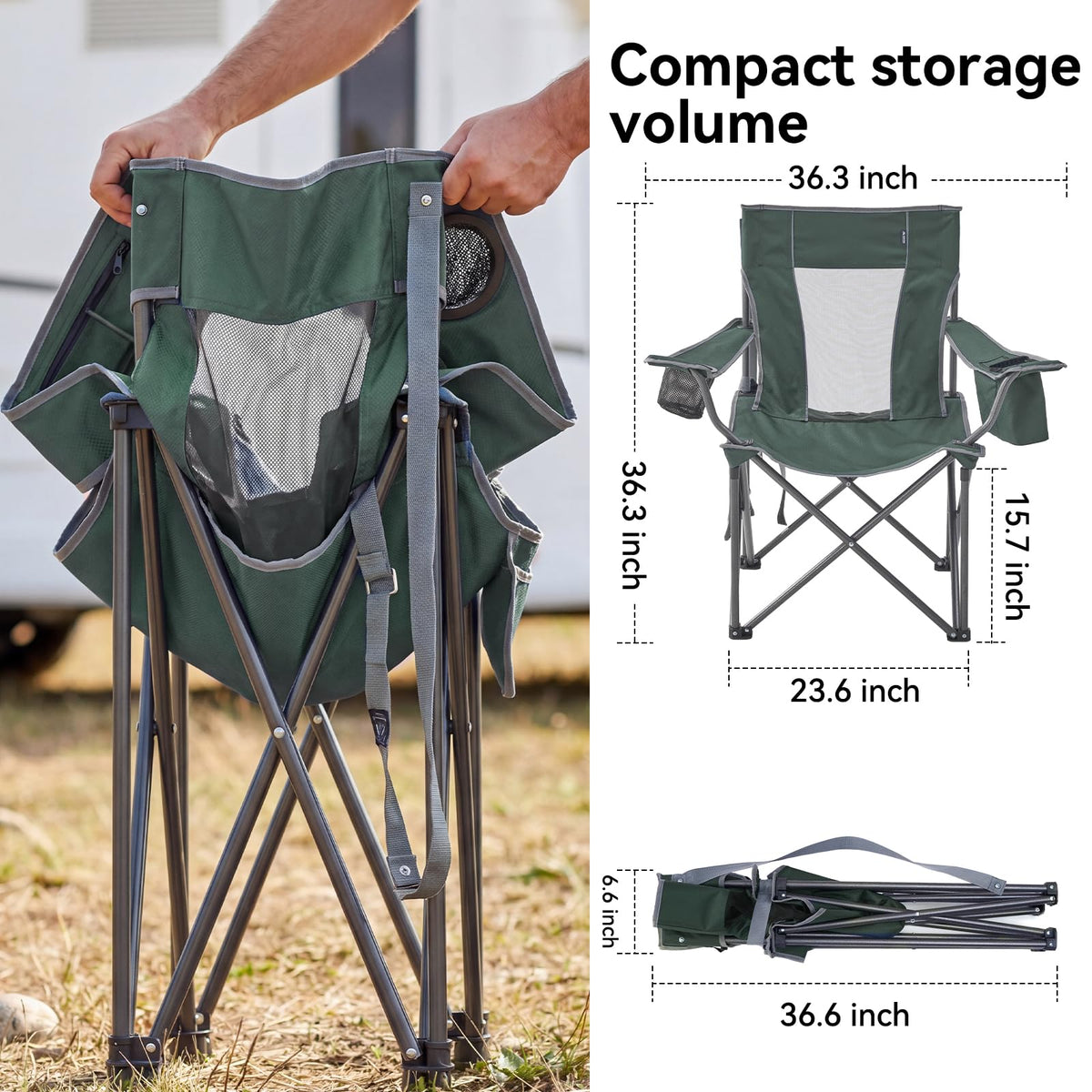Oversized Folding Camping Chair 2 Pack W9933