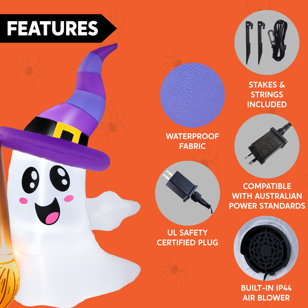 Halloween Inflatables Ghost Outdoor Decorations with LED U6390