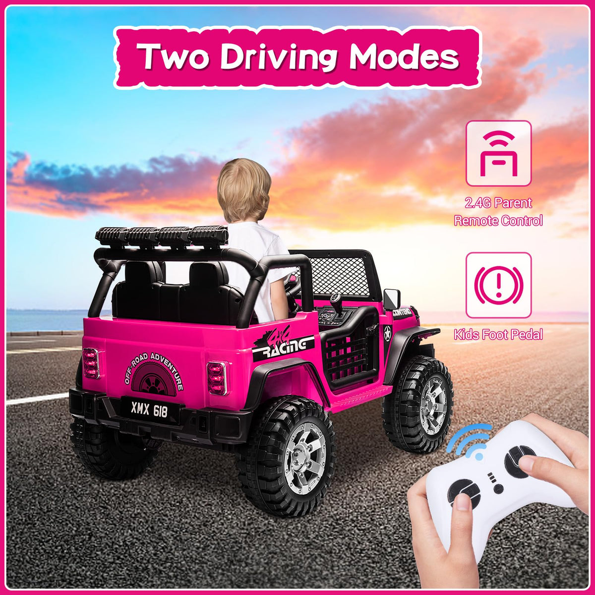 2 Seater Electric Car for Kids with Parent Remote H693973