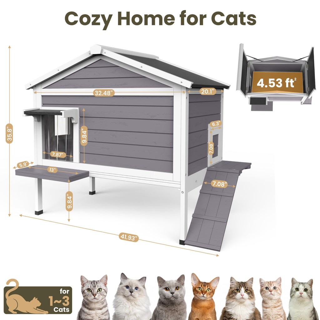Insulated Outdoor Cat House Z778
