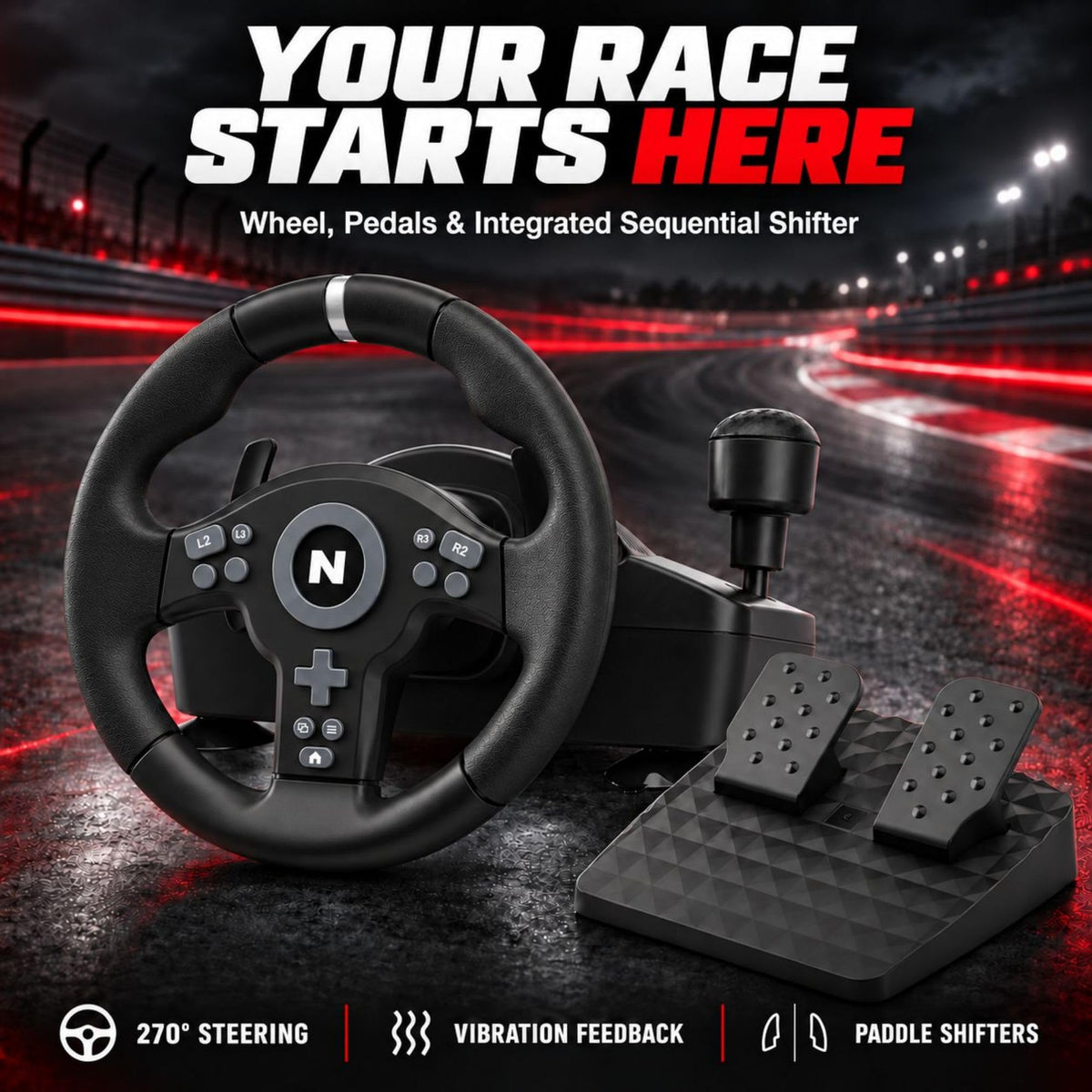 Racing Wheel & Pedals M1771