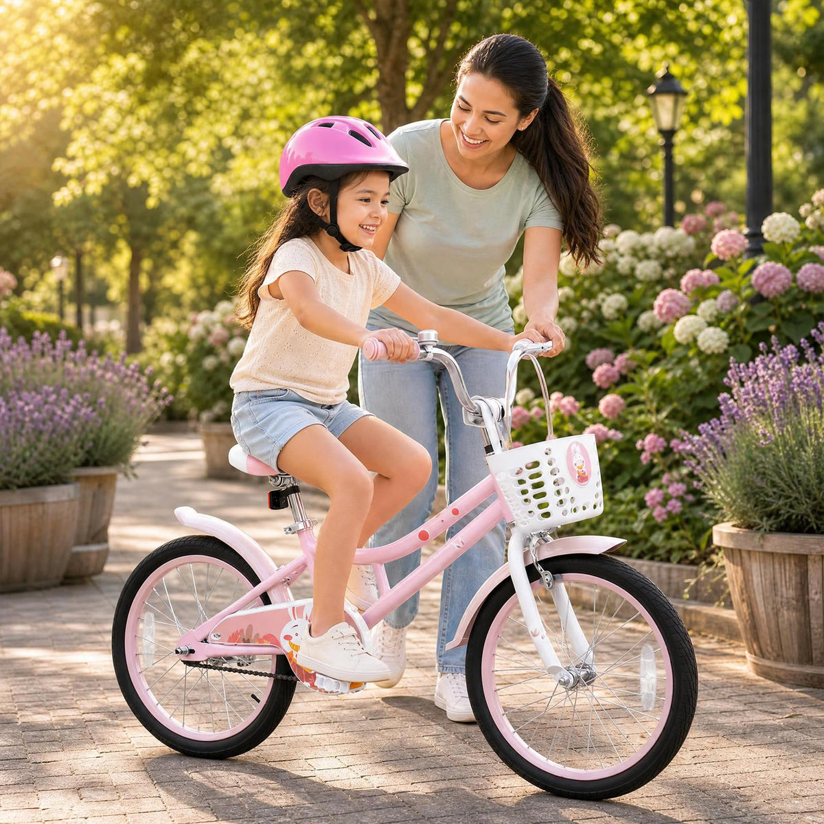 18 Inch Girls Bike with Basket F32858