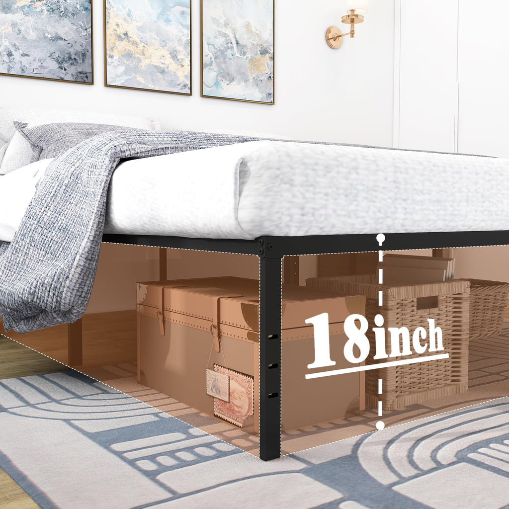 Queen Size 18 Inch Metal Platform Bed Frame C797