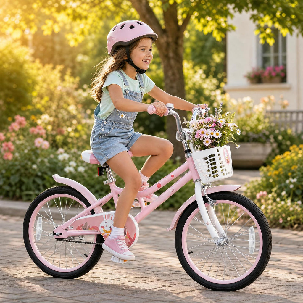 18 Inch Girls Bike with Basket F32858