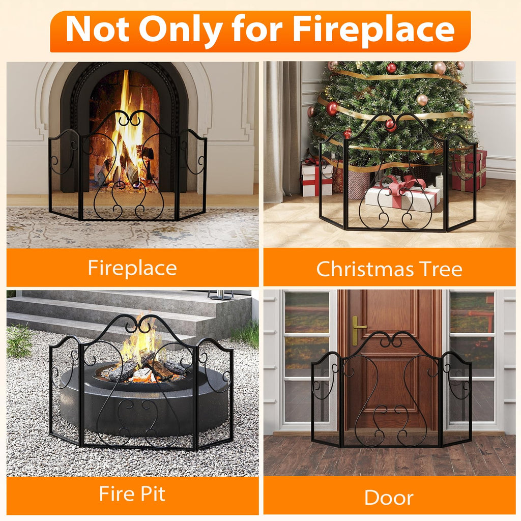 Foldable Fireplace Screen J231727