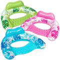 Inflatable Pool Floats 3 Pack with Cup Holders Blue Green Pink H511575