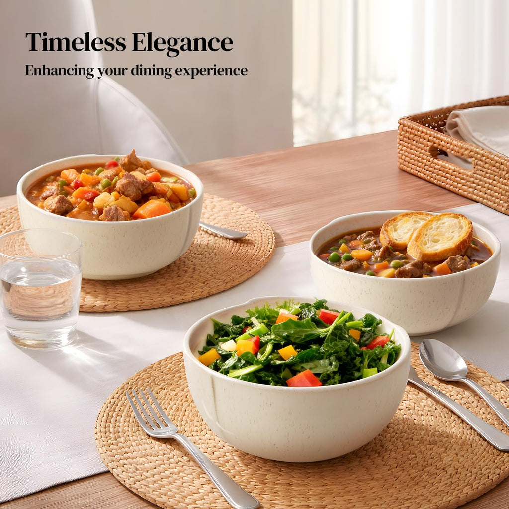 32 OZ Ceramic Soup Bowls Set of 4 Z913
