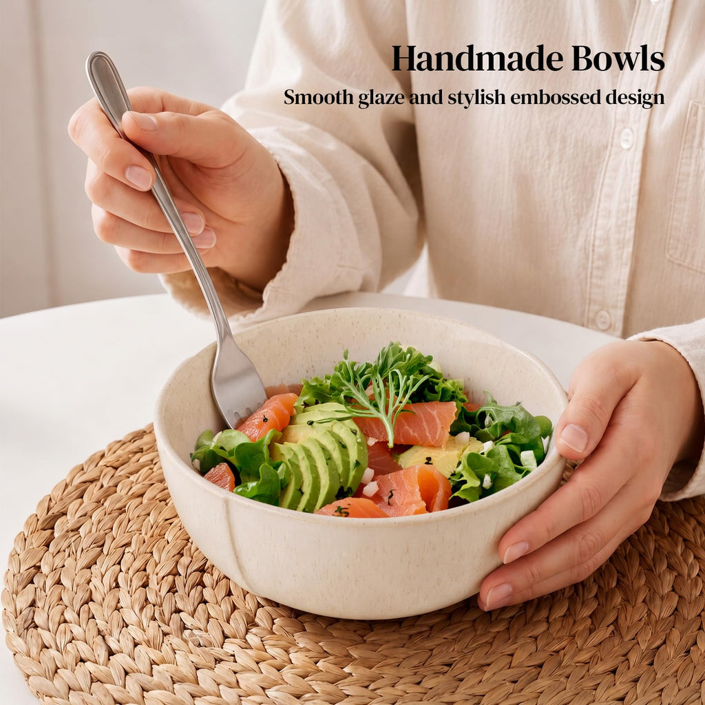 32 OZ Ceramic Soup Bowls Set of 4 Z913