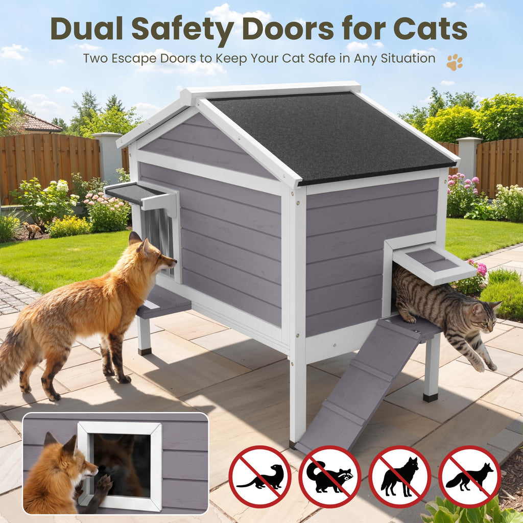 Insulated Outdoor Cat House Z778