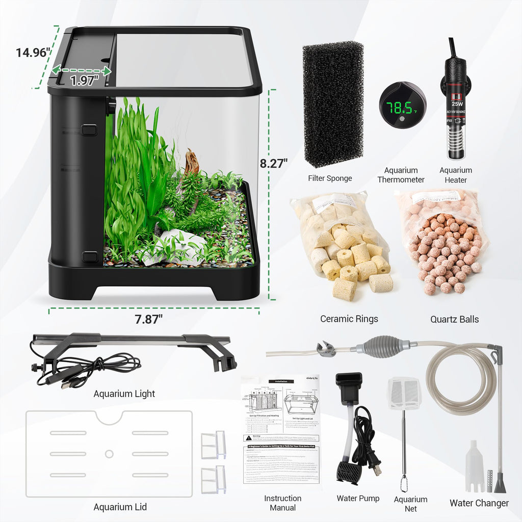 3.5 Gallon Betta Fish Tank M110