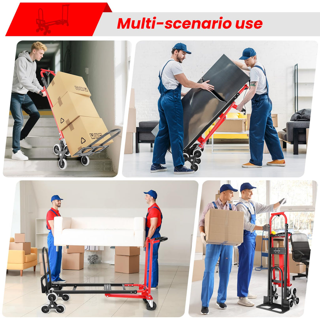 Heavy Duty 1000LBS 3 in 1 Convertible Folding Hand Truck Dolly Cart with Solid Wheels C1469
