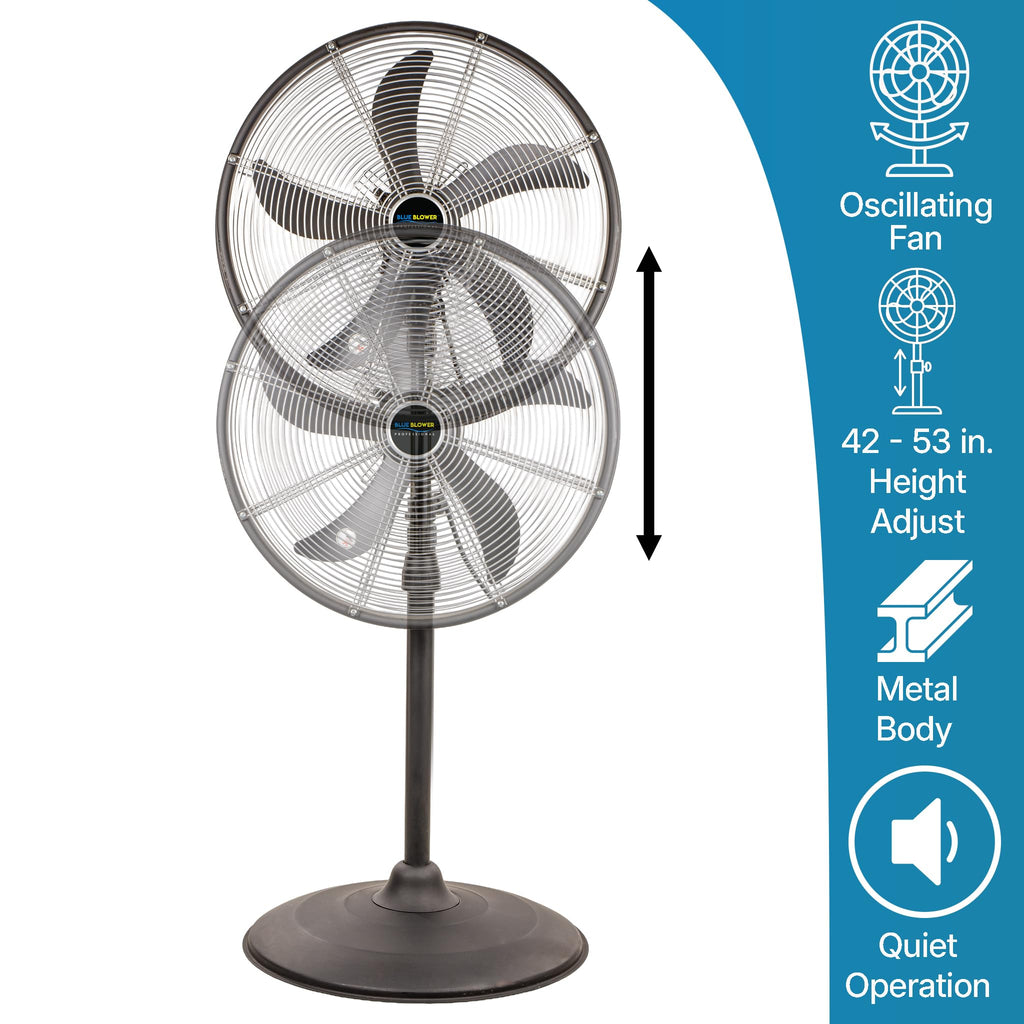 Blue High Velocity Oscillating Pedestal Fan A61962