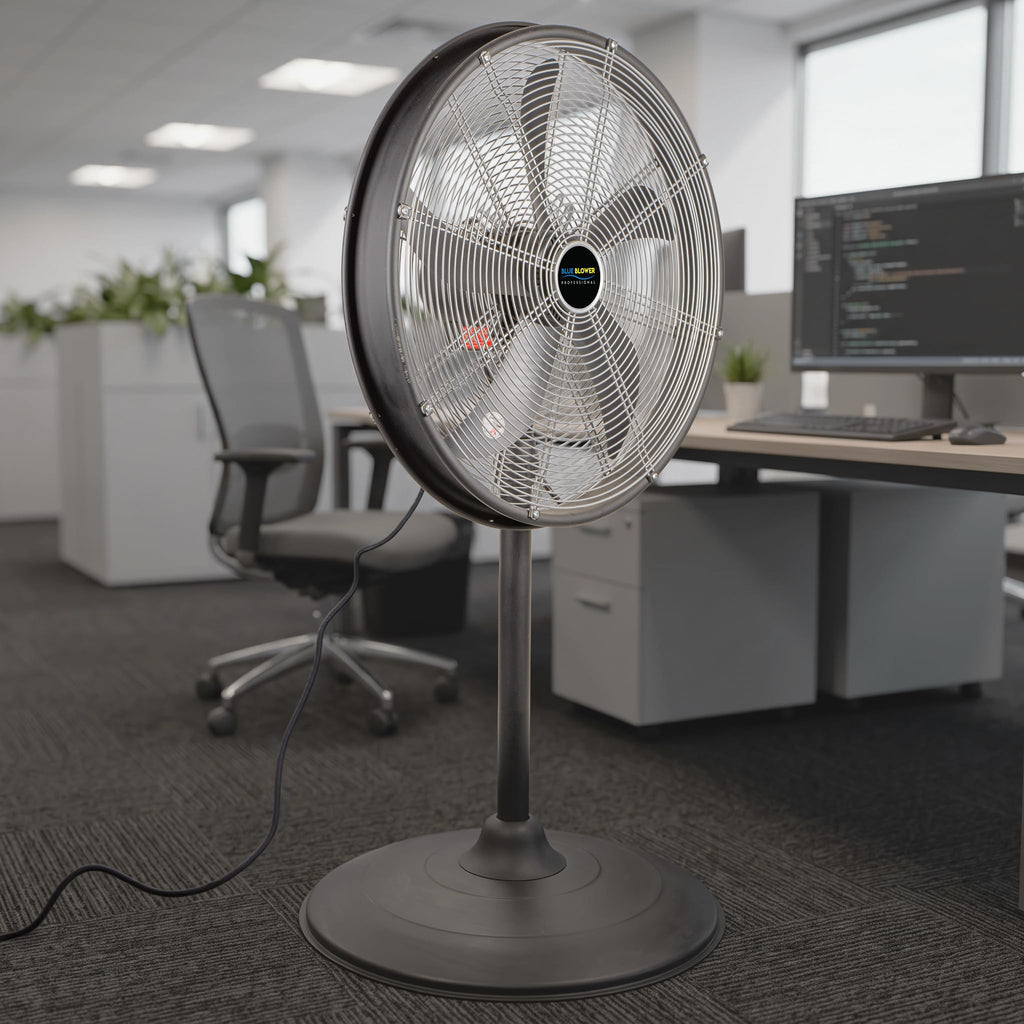 Blue High Velocity Oscillating Pedestal Fan A61962